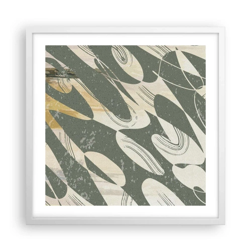 Poster in white frmae - Rhytmic Abstract - 50x50 cm