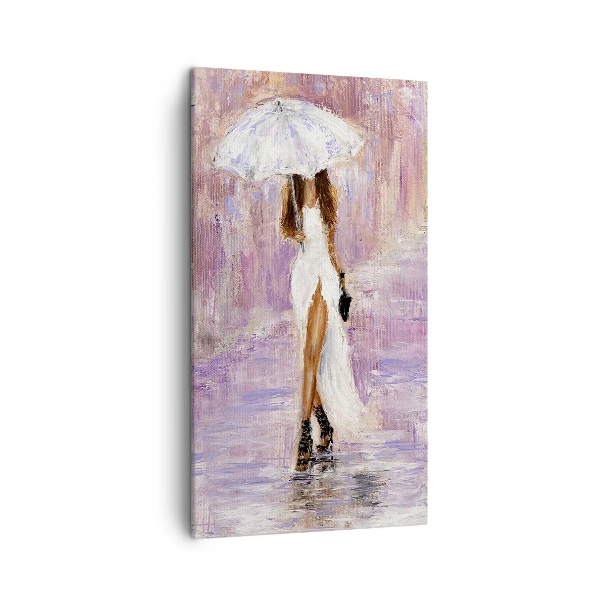 Canvas picture - In Liliac Rain - 45x80 cm