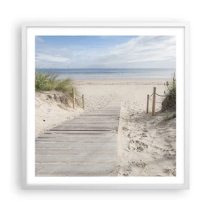 Poster in white frmae - Until the Horizon - 60x60 cm