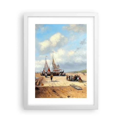 Poster in white frmae - After a Successful Catch - 30x40 cm