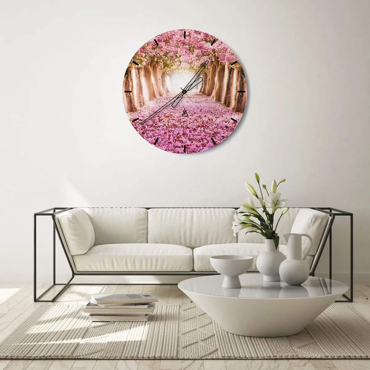 Wall clock - Clock on glass - Way to Heaven - 30x30 cm
