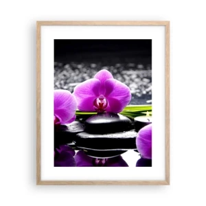 Poster in light oak frame - Drowning in Peace and Quiet - 40x50 cm