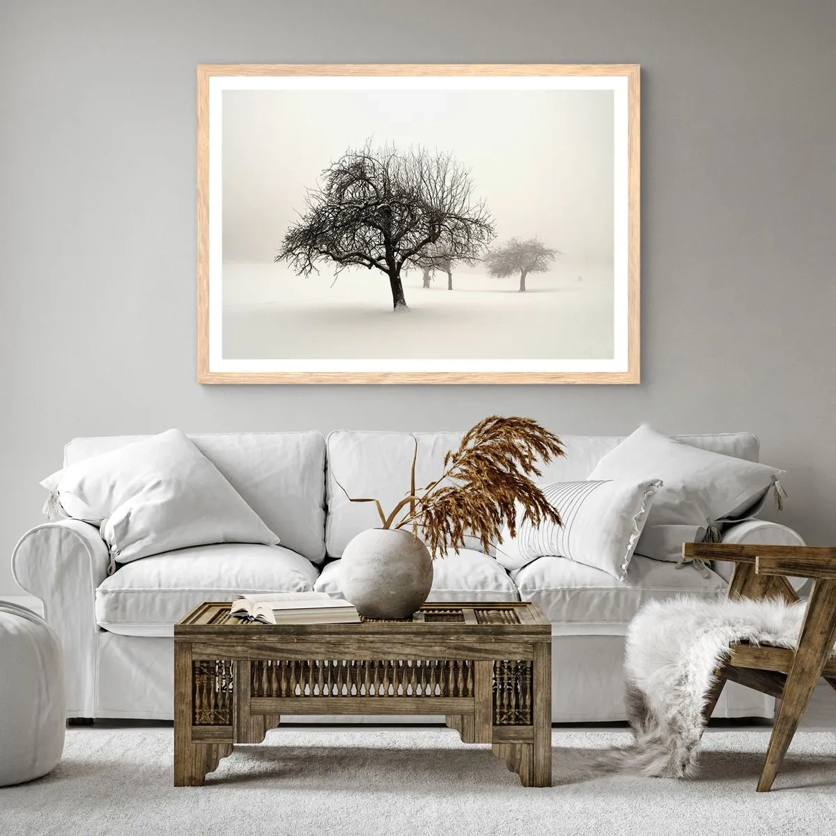 Poster in light oak frame - Winter Dream - 70x50 cm