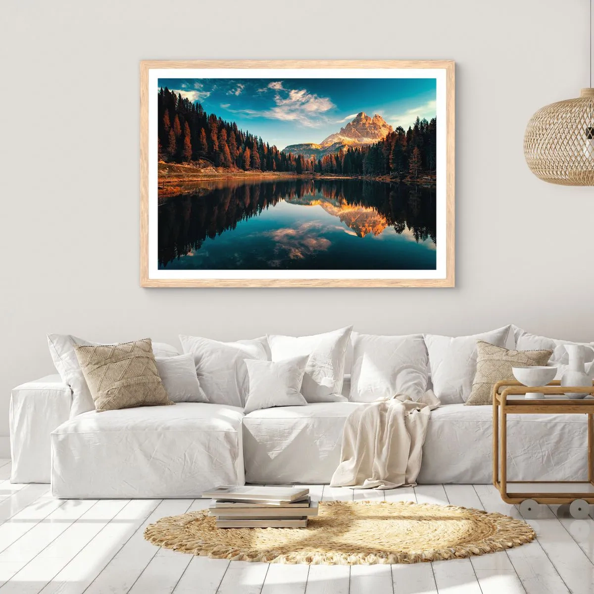 Poster in light oak frame - Double Landscape - 100x70 cm