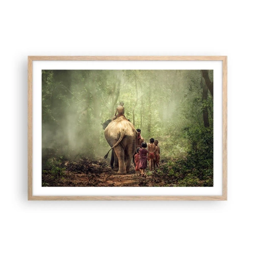 Poster in light oak frame - New Jungle Book - 70x50 cm
