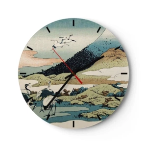 Wall clock - Clock on glass - In a Japanese Spirit - 40x40 cm