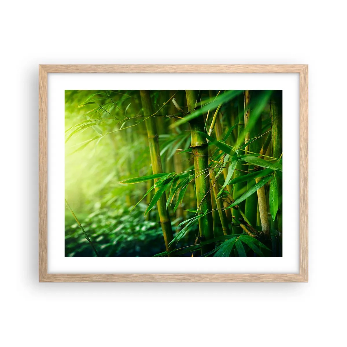 Poster in light oak frame - Getting to Know the Green - 50x40 cm