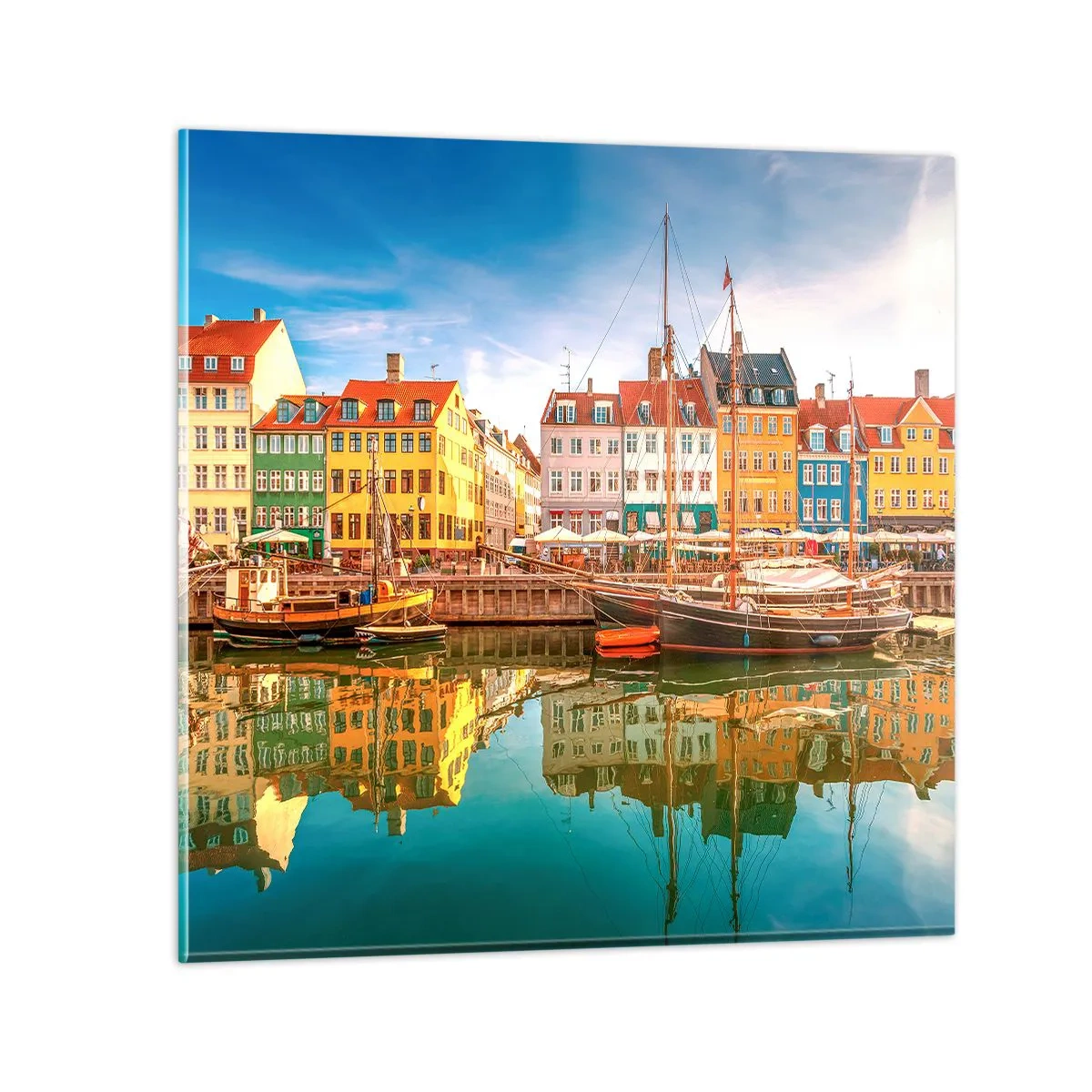 Glass picture - By Water Smooth as a Mirror - 50x50 cm