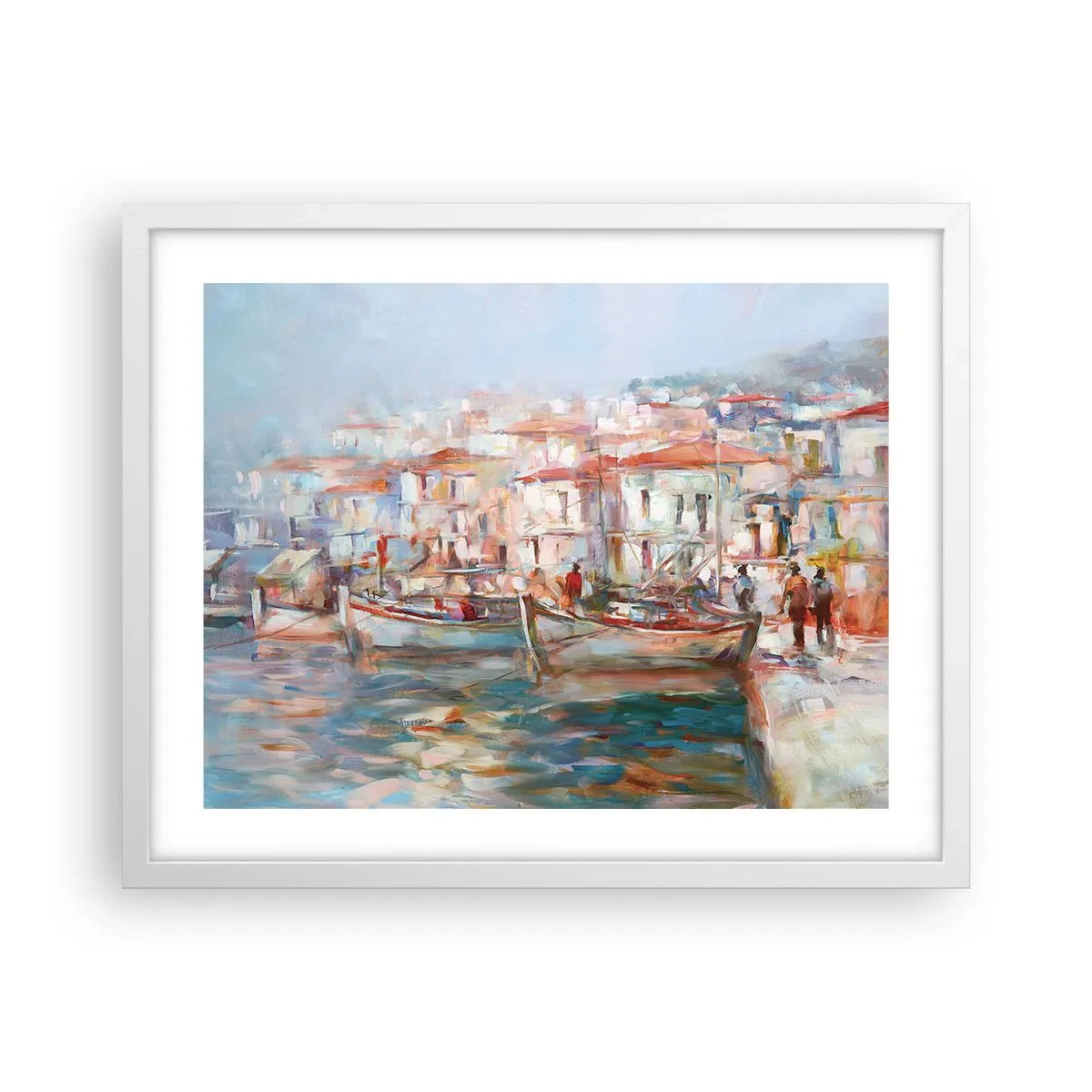 Poster in white frmae - Holidays in Pastel - 50x40 cm