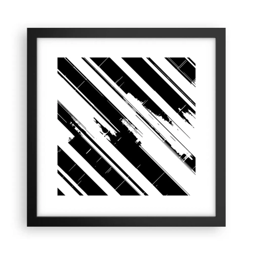 Poster in black frame - Intensive and Dynamic Composition - 30x30 cm