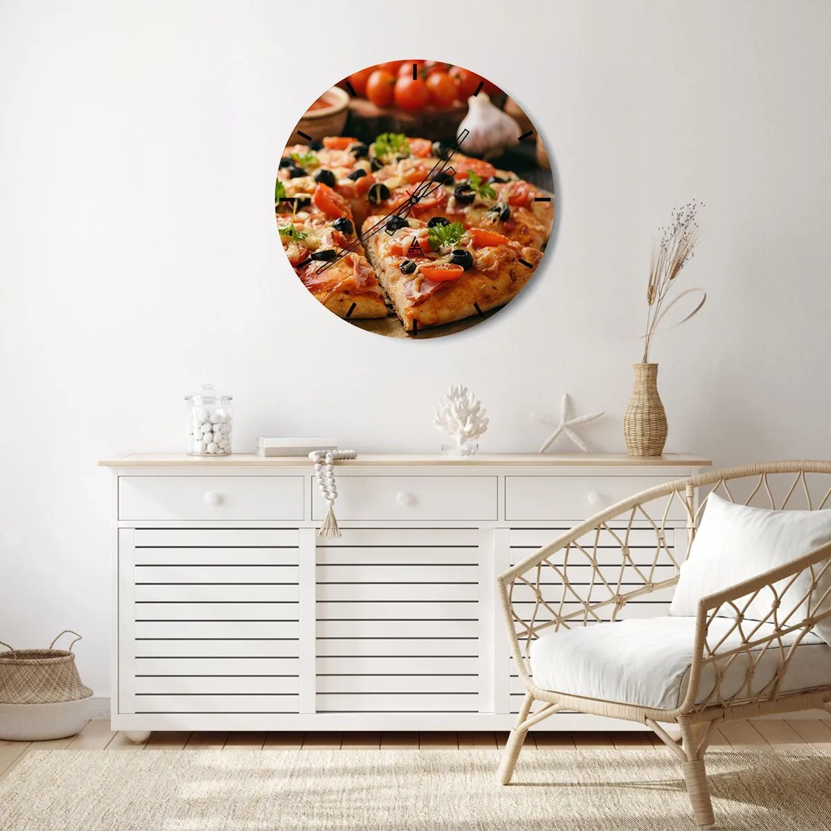 Wall clock - Clock on glass - You Baked It Again - 40x40 cm