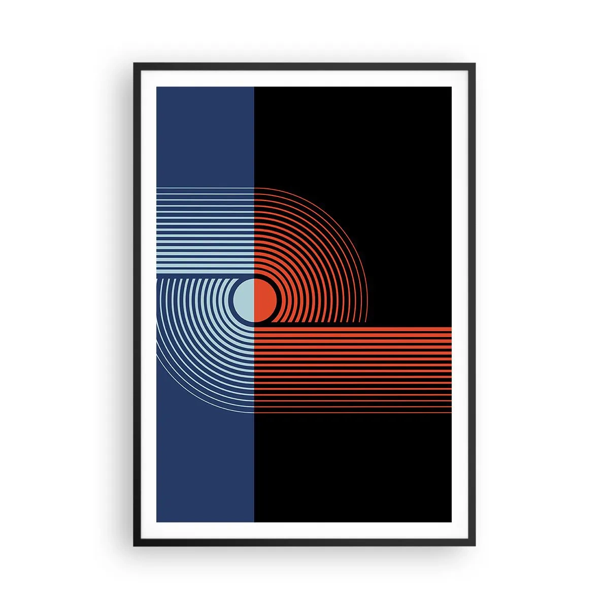 Poster in black frame - In a Geometrical Embrace - 70x100 cm