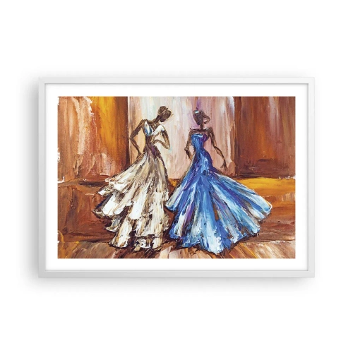 Poster in white frmae - Charming Duo - 70x50 cm