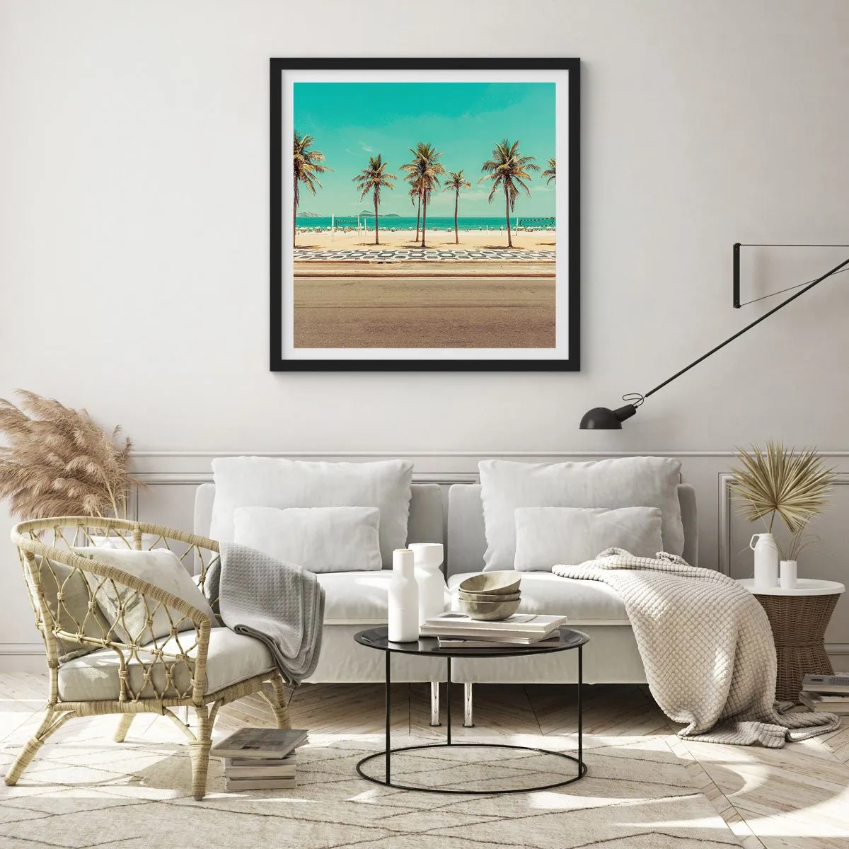 Poster in black frame - By the Beach - 60x60 cm