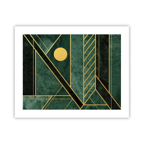 Poster - Dynamics of Gold and Azure - 50x40 cm