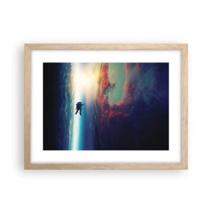 Poster in light oak frame - Confronting the Universe - 40x30 cm