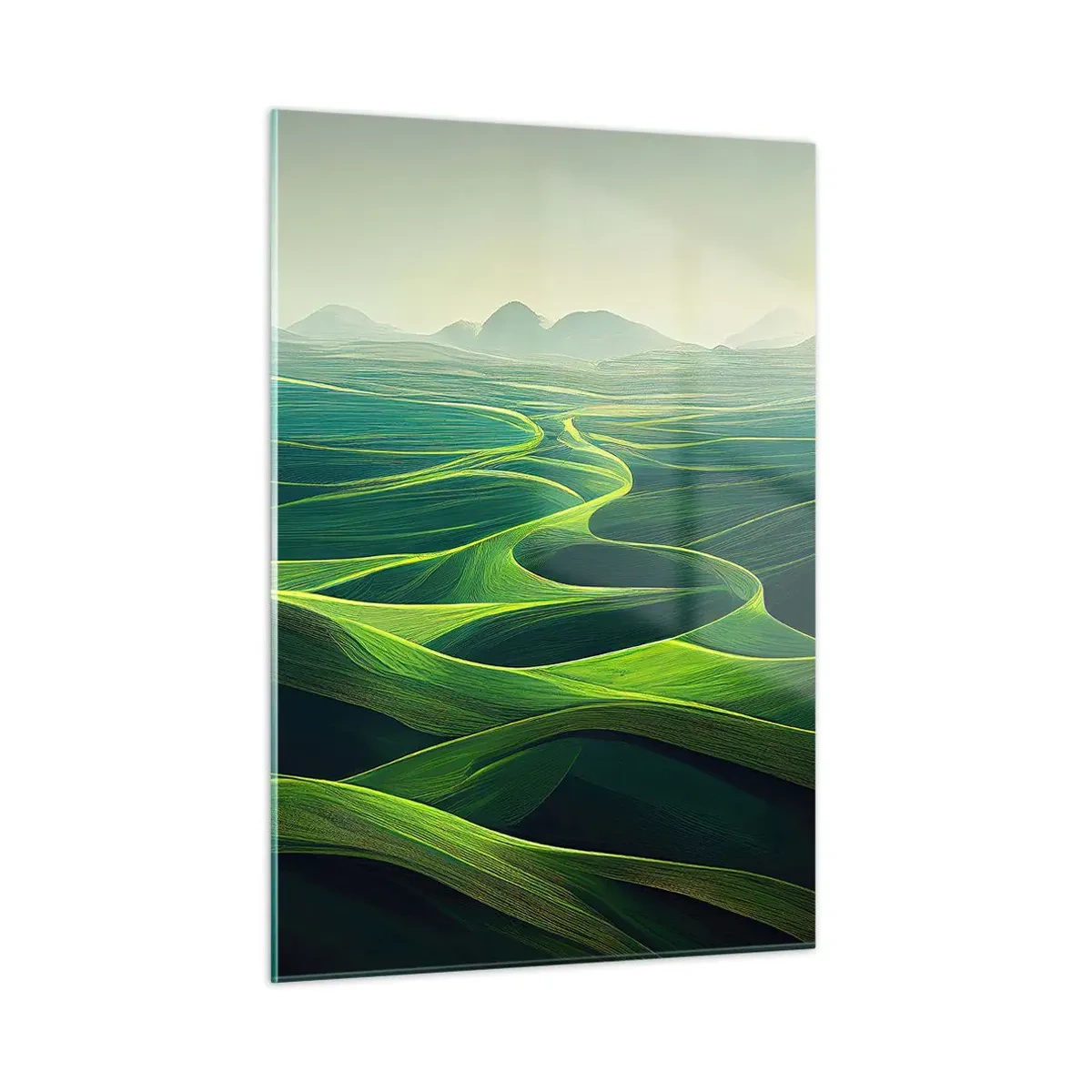 Glass picture - In Green Valleys - 50x70 cm