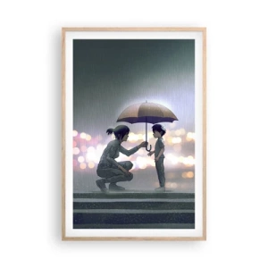 Poster in light oak frame - And Everything Is All Right - 61x91 cm