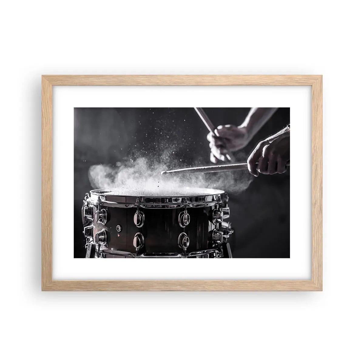 Poster in light oak frame - Pulse of Music - 40x30 cm