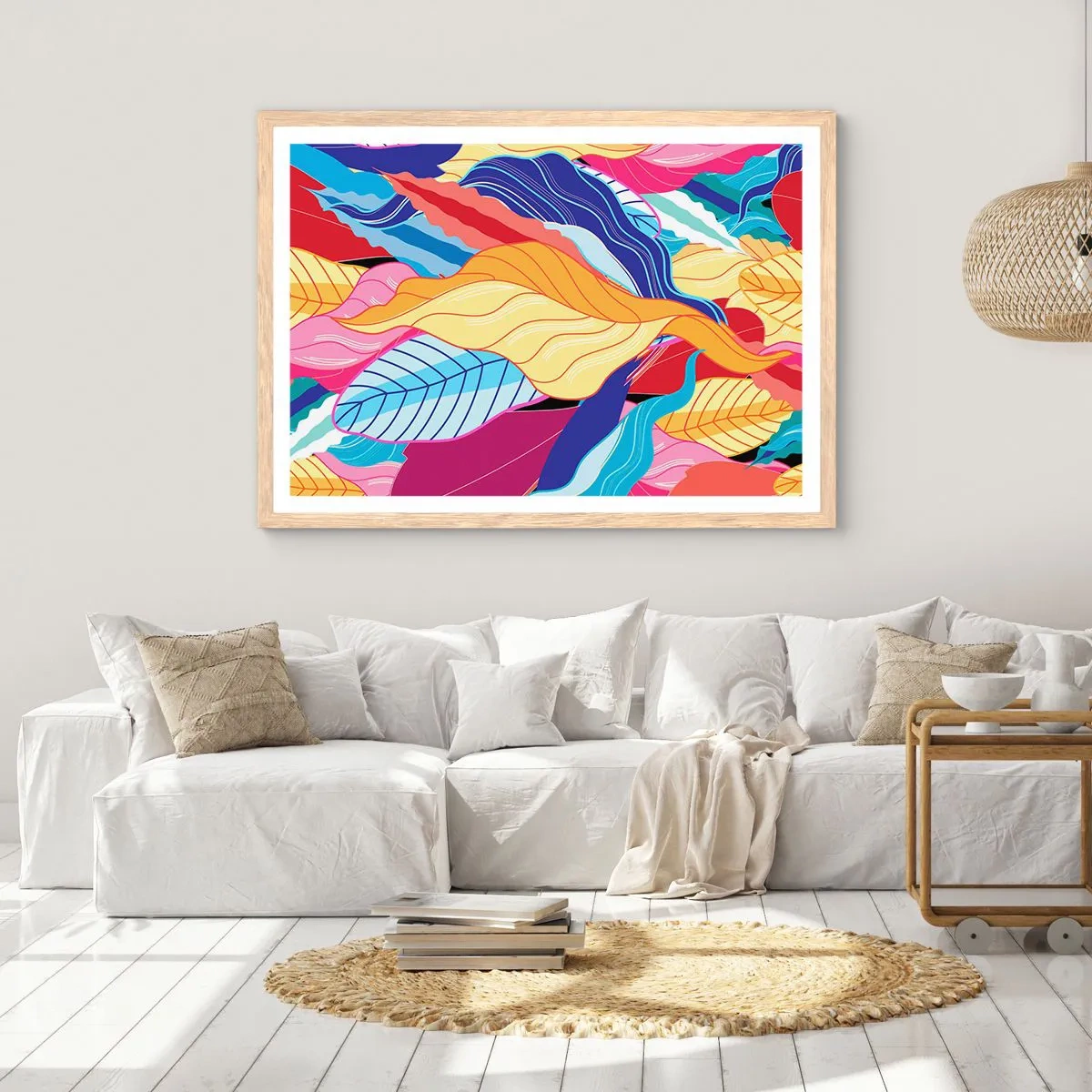 Poster in light oak frame - Queen of Mess - 70x50 cm