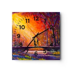 Wall clock - Clock on glass - Heaven Loves Them Too - 30x30 cm