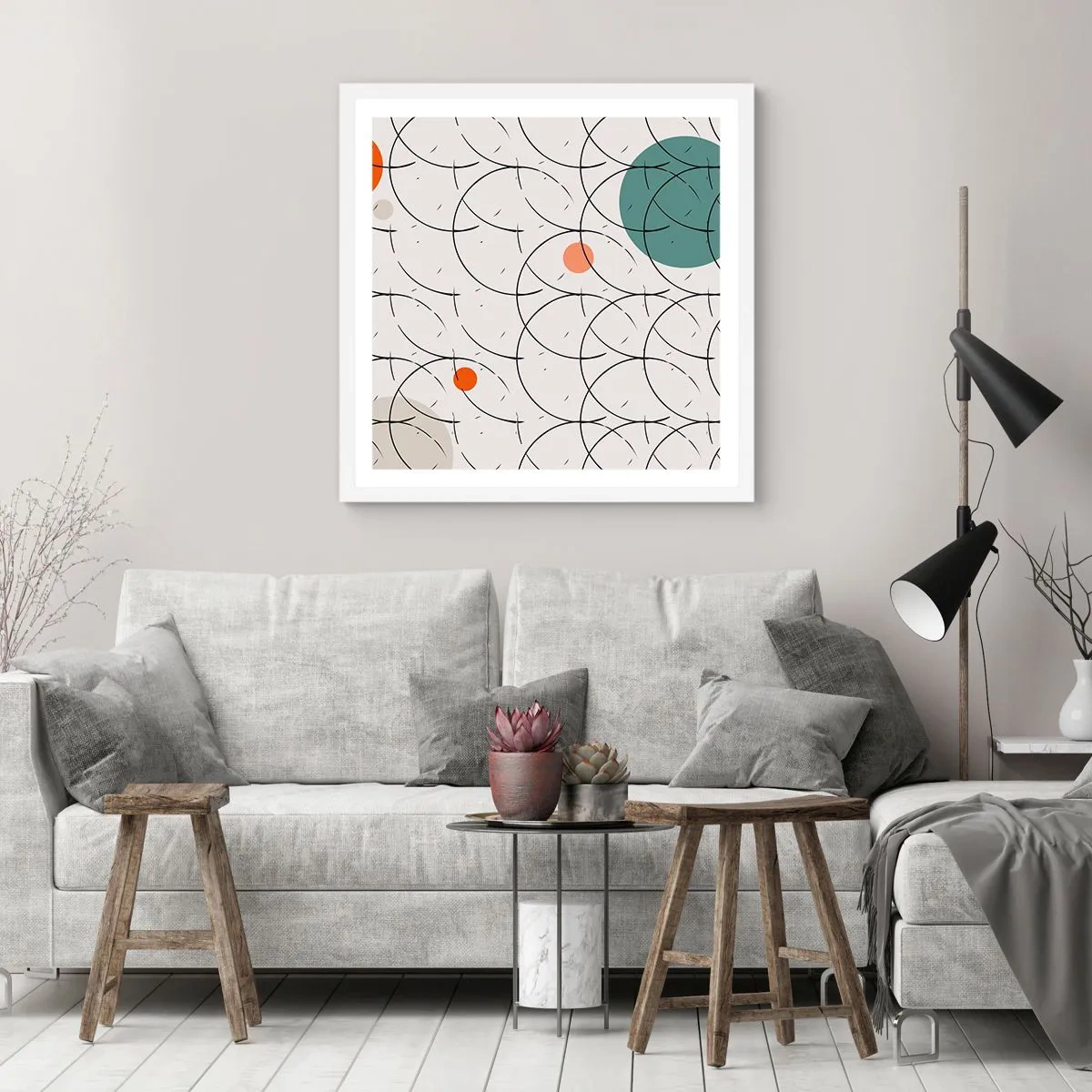 Poster in white frmae - In the Spirit of Pop-art - 40x40 cm