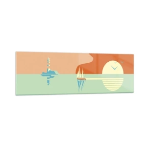 Glass picture - Ideal Sea Landscape - 160x50 cm