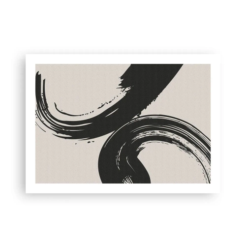 Poster - With Big Circural Strokes - 70x50 cm
