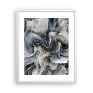 Poster in white frmae - Stone and Flower - 40x50 cm