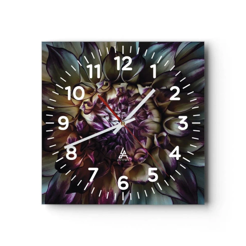 Wall clock - Clock on glass - The Blossoming of Youth - 40x40 cm