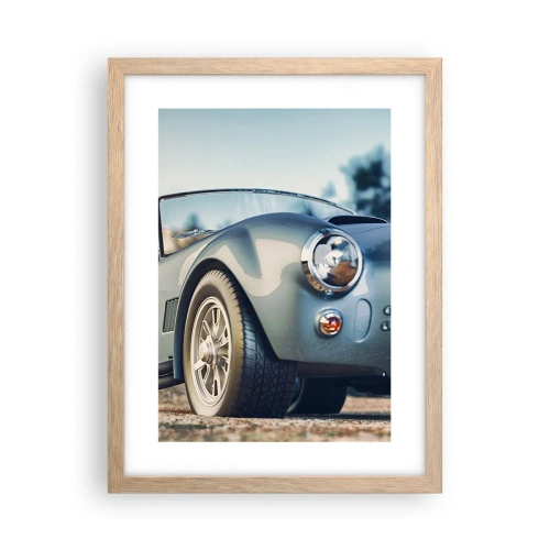Poster in light oak frame - Styel Is What Counts - 30x40 cm