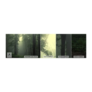 Photo Wallpaper Sample Self-Adhesive Deluxe Sticker - Before It Wakes Up - Landscape, Forest, Nature - 100x30 cm