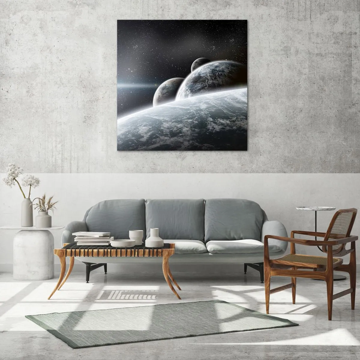 Glass picture - Space Music of Spheres - 50x50 cm