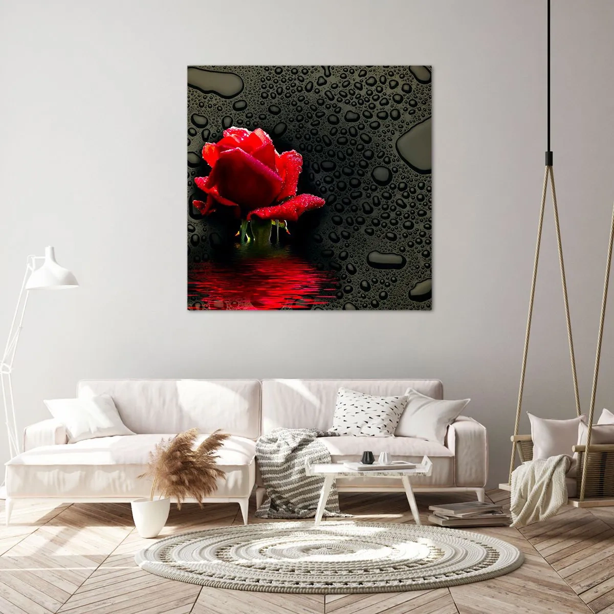 Canvas picture - Red and Black - 40x40 cm