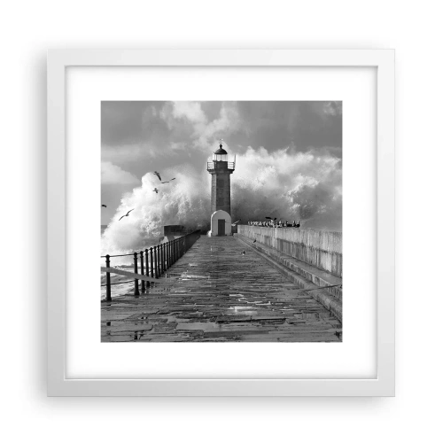 Poster in white frmae - Fearless - 30x30 cm