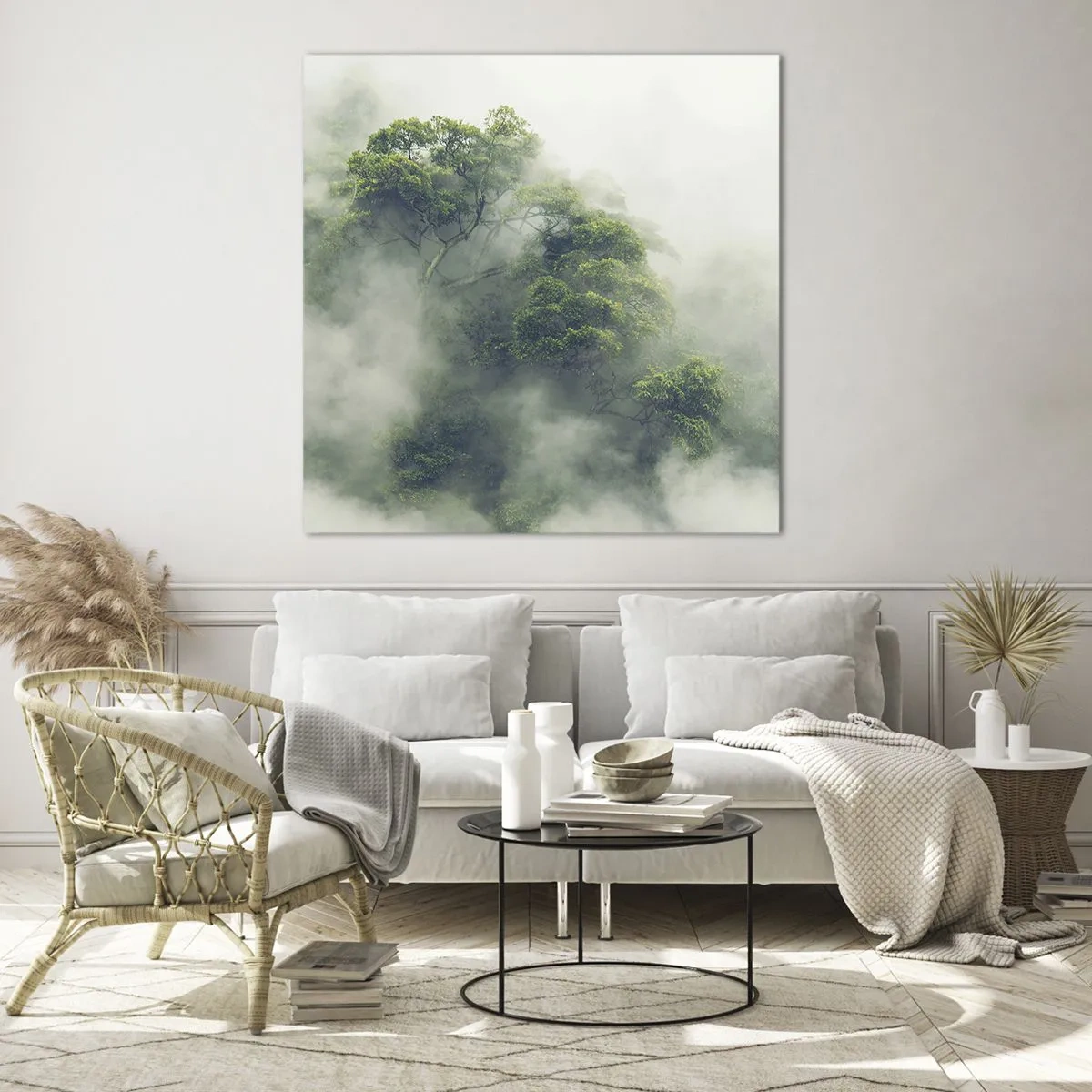 Glass picture - Wrapped In Fog - 40x40 cm