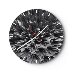 Wall clock - Clock on glass - It Can's Be Any Sharper - 40x40 cm