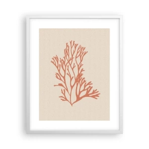 Poster in white frmae - Coral Filigree - 40x50 cm