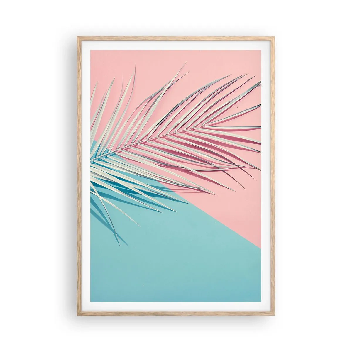 Poster in light oak frame - Tropical impression - 70x100 cm
