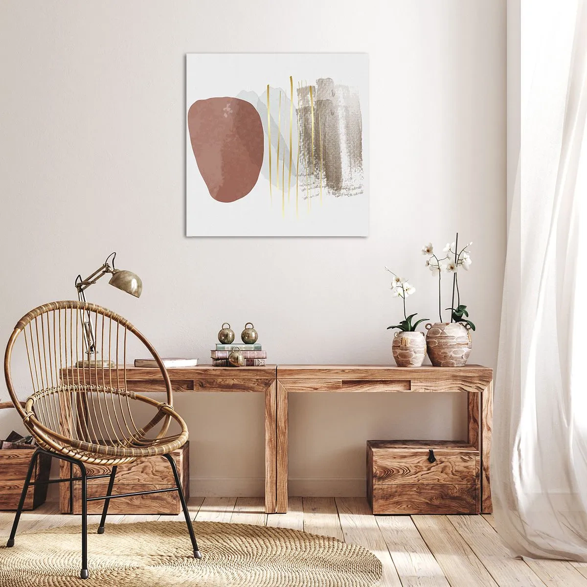 Canvas picture - Abstract Colonnade - 40x40 cm