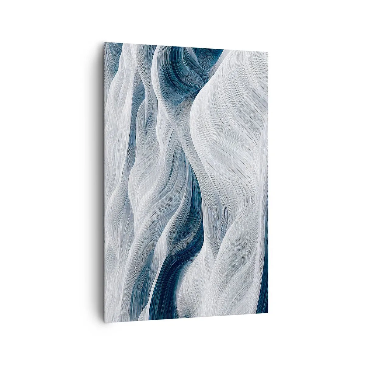 Canvas picture - White and Blue Waves - 80x120 cm