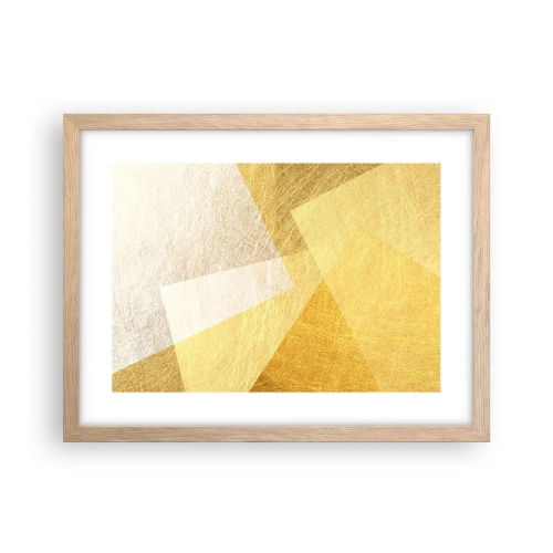 Poster in light oak frame - Weather of Geometry - 40x30 cm