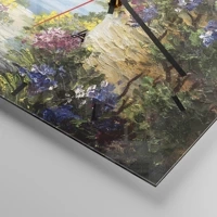 Clock face with lines