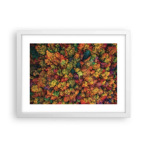 Poster in white frmae - Bouquet of Autumn Flowers - 40x30 cm