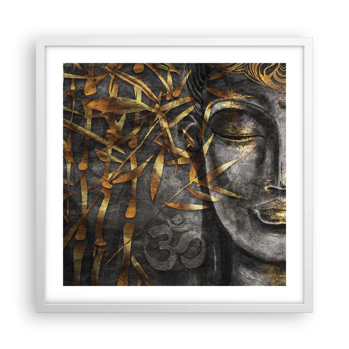 Poster in white frmae - Feel the Peace - 50x50 cm