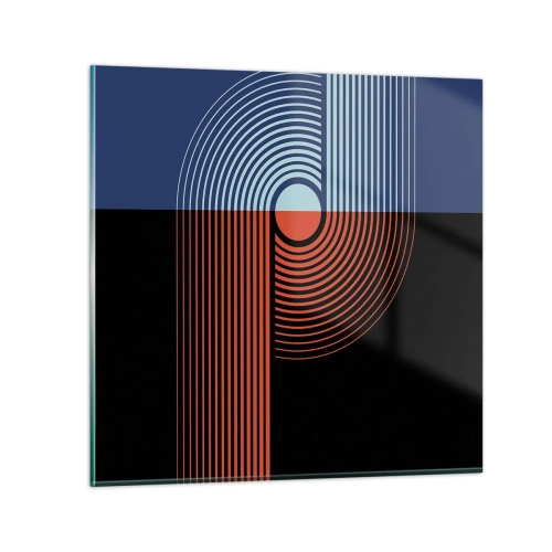 Glass picture - In a Geometrical Embrace - 60x60 cm