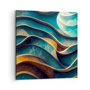 Canvas picture - Meanderings of Blue - 60x60 cm