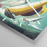 Clock face with lines