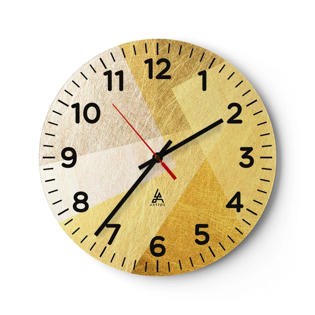 Wall clock - Clock on glass - Weather of Geometry - 30x30 cm