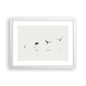 Poster in white frmae - Four Simple Steps - 40x30 cm